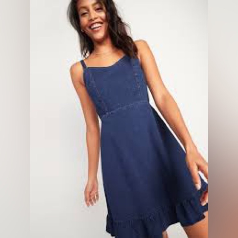 Fit & Flare Cami Ruffle-hem Dress - Old Navy